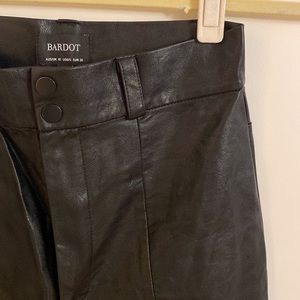 Bardot faux leather high waisted pants